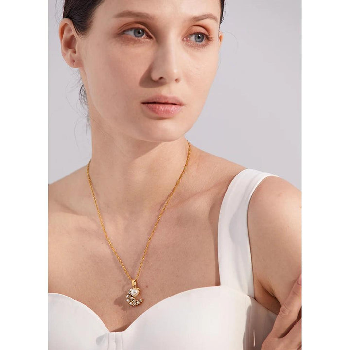 Evadne Gold Plated Necklace - Stellise