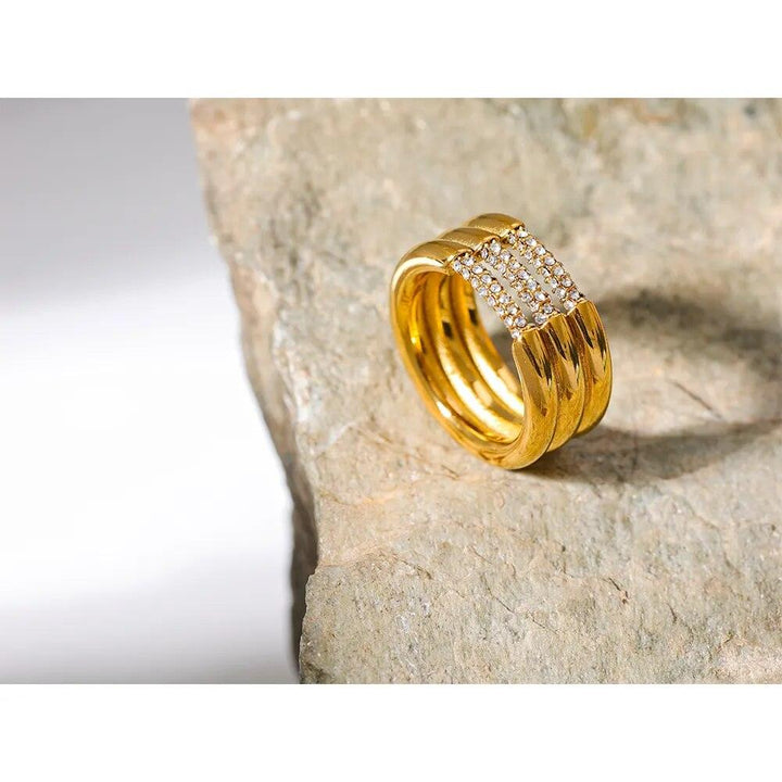 Aurorairene Gold Plated Ring - Stellise