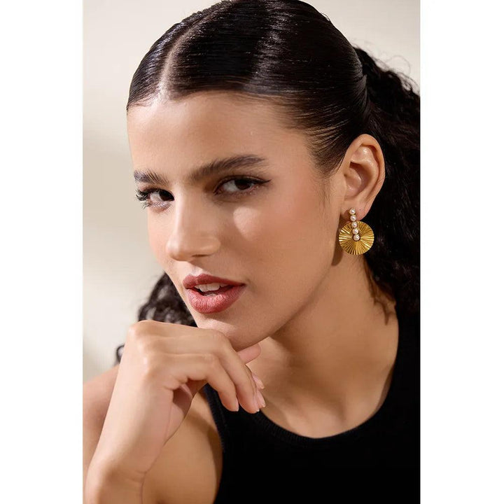 Elysarra Gold Plated Earrings - Stellise