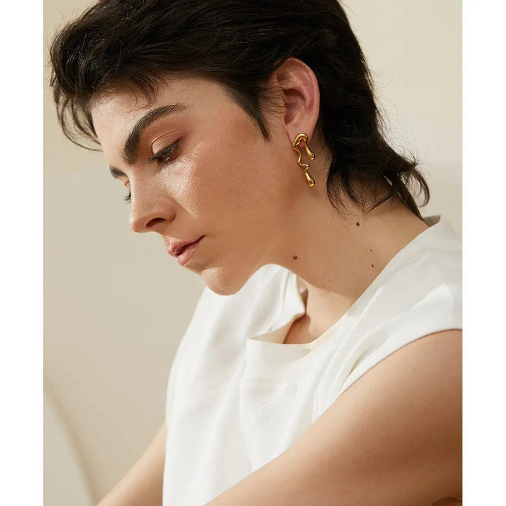 Calliphea Gold Plated Earrings - Stellise