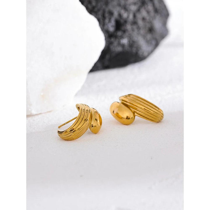 Caelara Gold Plated Earrings - Stellise