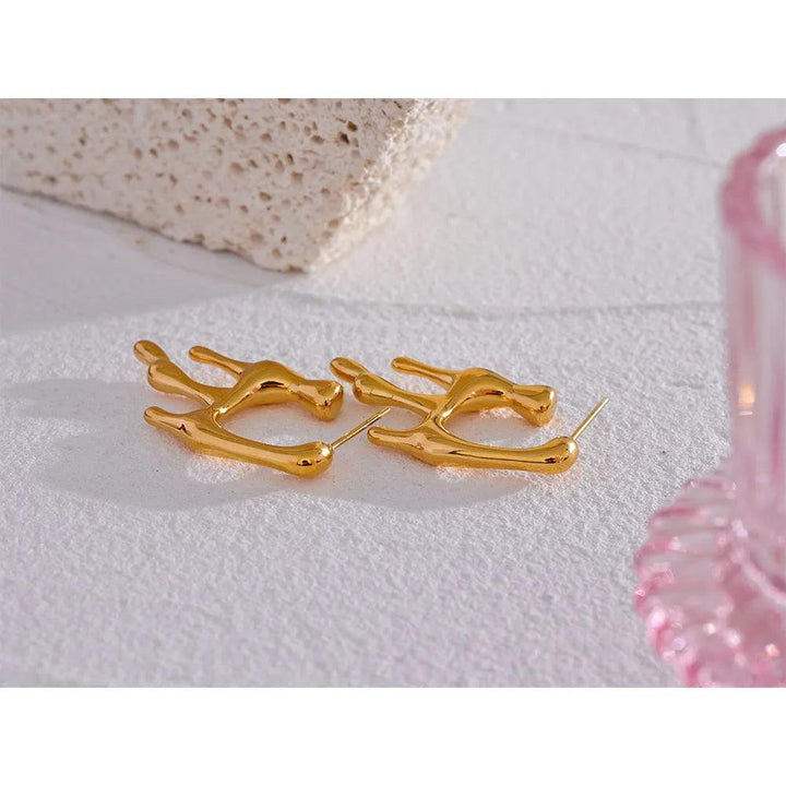 Delphina Gold Plated Earrings - Stellise