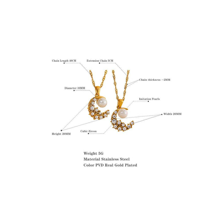 Evadne Gold Plated Necklace - Stellise