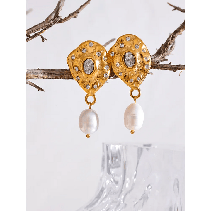 Melusine Gold Plated Earrings - Stellise