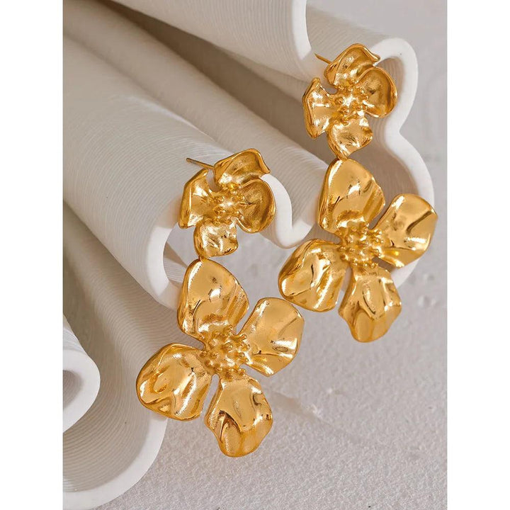 Elsabeth Gold Plated Earrings - Stellise