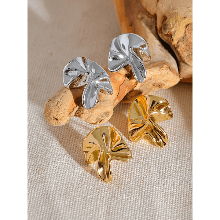 Evaleth Gold Plated Earrings - Stellise