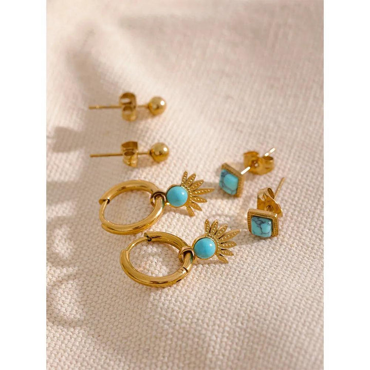 Lucienne Gold Plated Earrings Set - Stellise