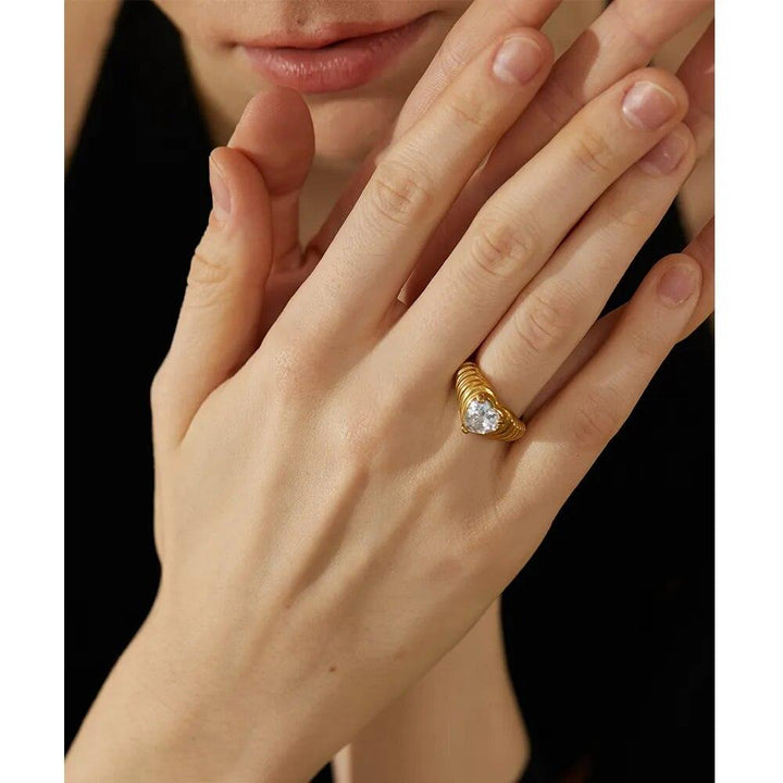 Calliphea Gold Plated Ring - Stellise