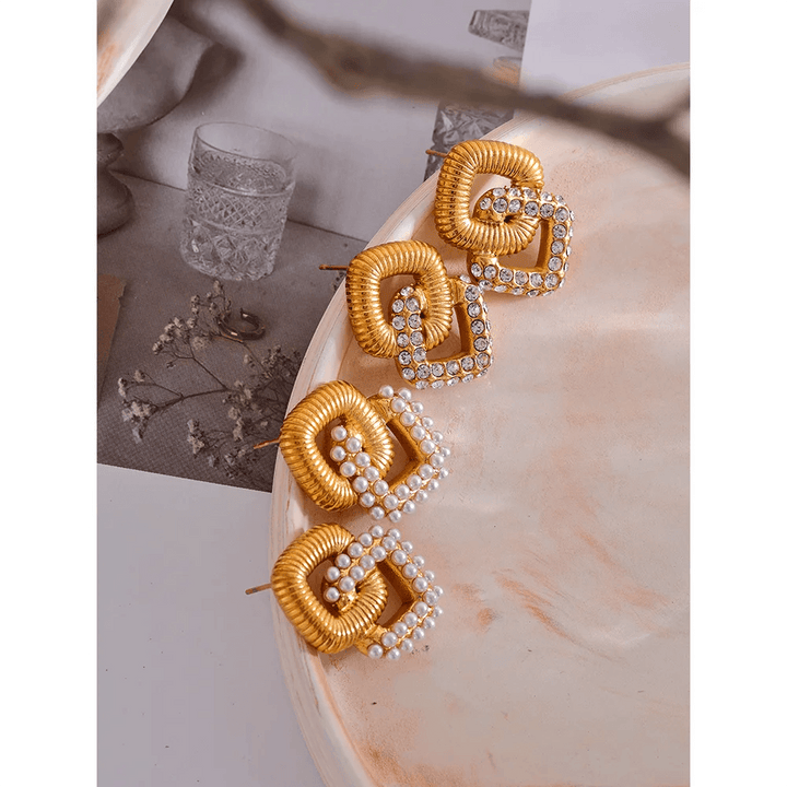 Lelia Gold Plated Earrings - Stellise