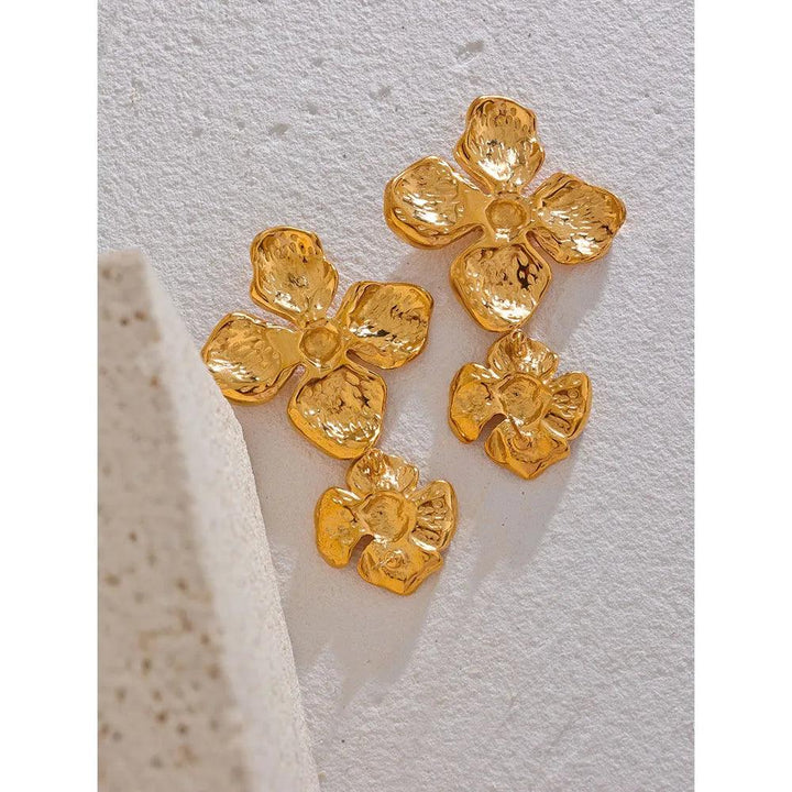 Elsabeth Gold Plated Earrings - Stellise