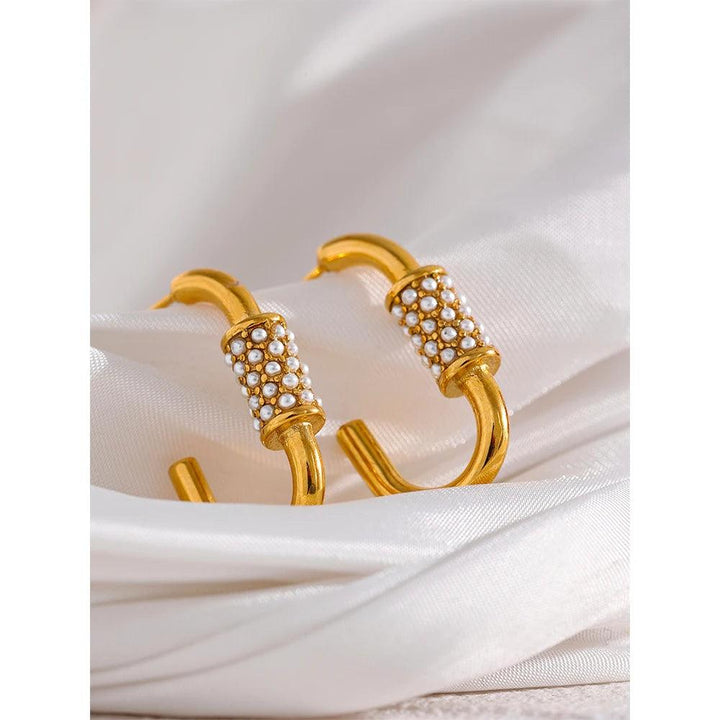 Lysarose Gold Plated Earrings - Stellise