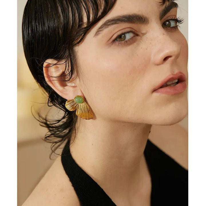 Evelara Gold Plated Earrings - Stellise