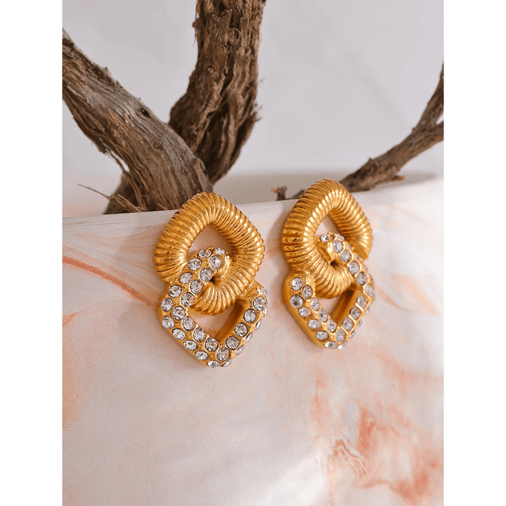 Lelia Gold Plated Earrings - Stellise