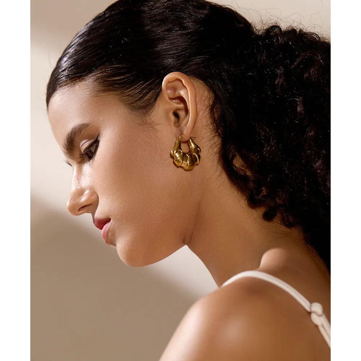 Evalora Gold Plated Earrings - Stellise